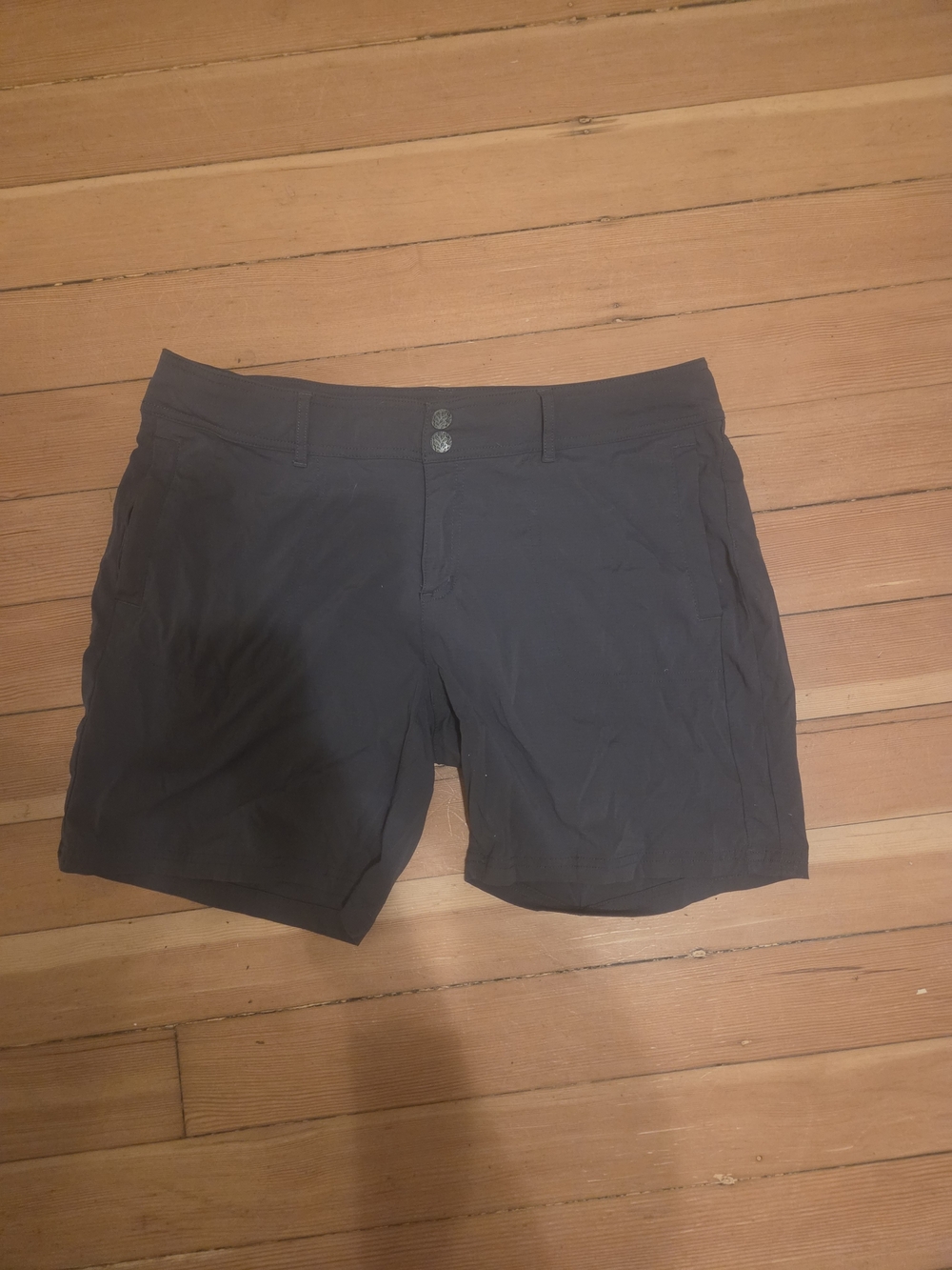 Prana Women's Grey Casual Stretch Shorts Sport Size 14